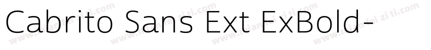 Cabrito Sans Ext ExBold字体转换